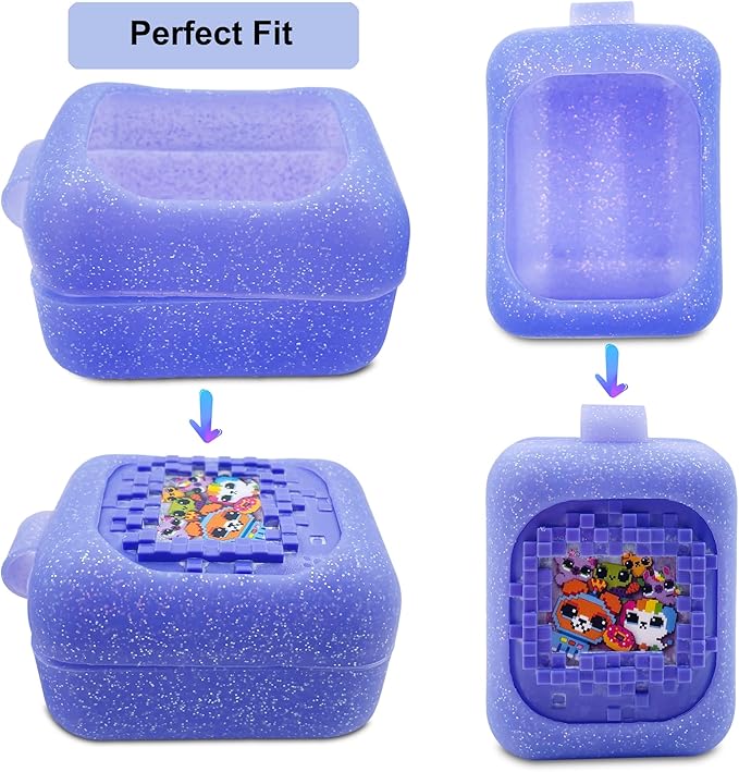 Hard Carrying EVA Case for Bitzee Interactive Toy Digital Pet with 15 Animals Virtual Electronic Pet, Protective Storage Accessory for Bitzee 3D Interactive Pets React to Touch (Silicone Case Cover)
