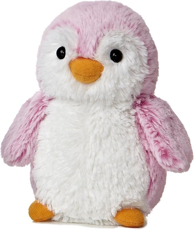 Aurora® Playful Pompom Penguin™ Brights Stuffed Animal - Vibrant Companions for Warm Cuddles - Perfect for Adults, Kids, and Birthdays - Pink 6 Inches