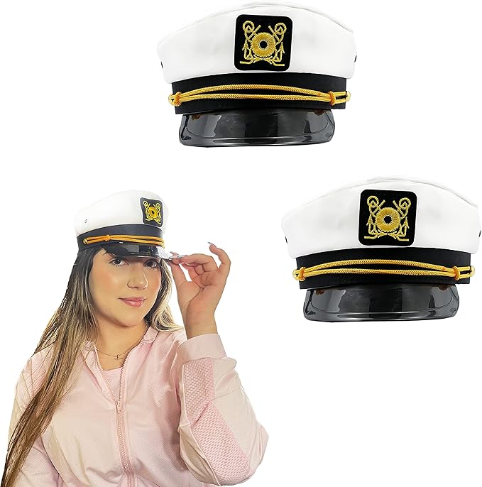 The Dreidel Company Captain Hat, Dress Up Costume Clothes for Kids, Pretend Play, Party Favors