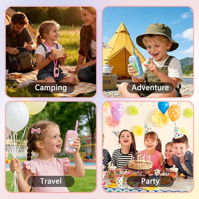 Video Walkie Talkies for Kids, Kids Walkie Talkies with Screen & Voice Changer,1000 Feet Range, 2 Pack Rechargeable Walkies Talkies for Indoor Outdoor Games, Camping, Hiking for Boys Girls