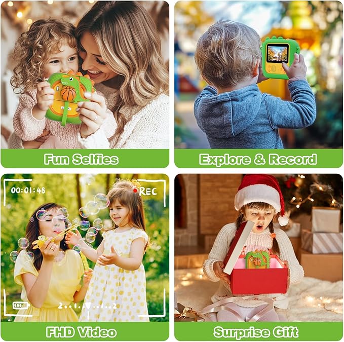 Kids Camera Instant Print for Girls Boys,1080P HD Flip Lens Selfie Digital Camera with Print Paper for 3-12 Year Old Toddler,Ideas Birthday Toys for Children, M2