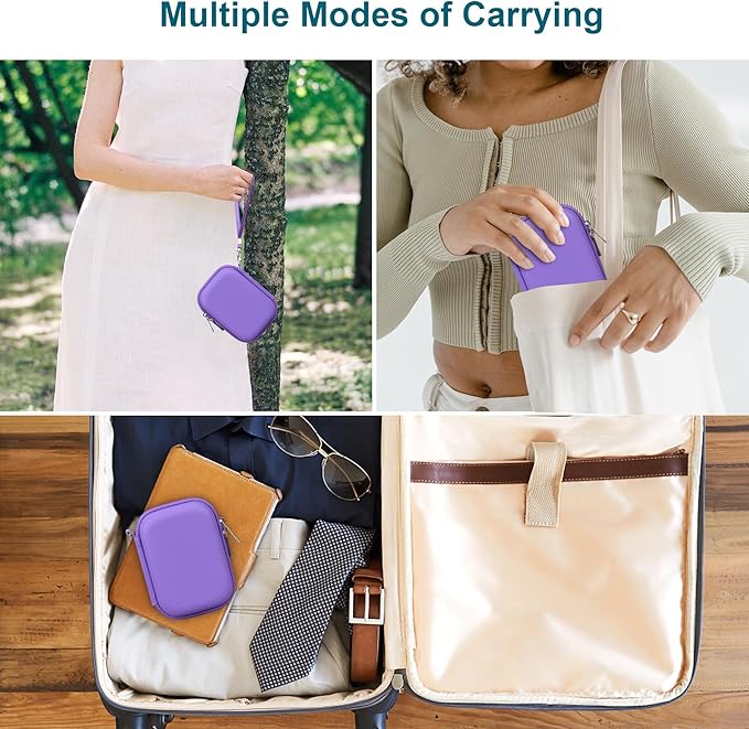 Canboc Hard Carrying Case for Bitzee/Bitzee Disney/Bitzee Magicals Interactive Toy Digital Pet, Virtual Electronic Pets Kids Toys Storage Bag, Purple+Purple (Case Only)