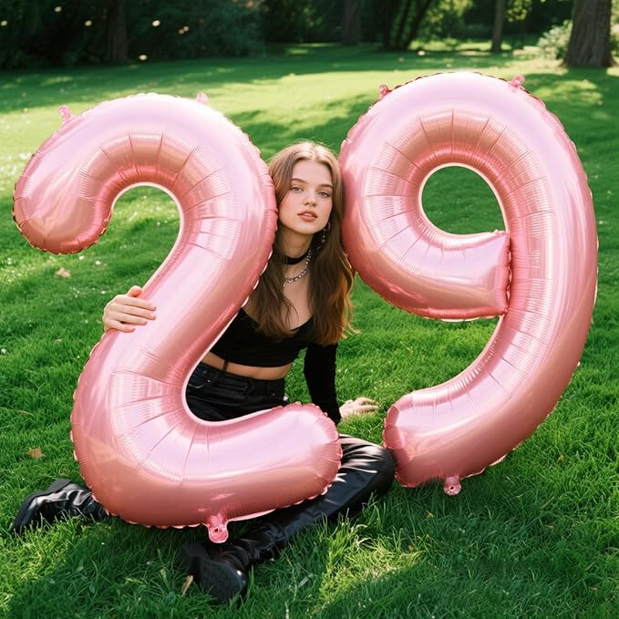 40 Inch Pearlescent Pink Balloon Number 9,Jumbo Mylar Foil Helium Balloon for 9 19th 29th 39th 90th 99th Digital Balloons for Birthday Party,Wedding Anniversary Party Decorations