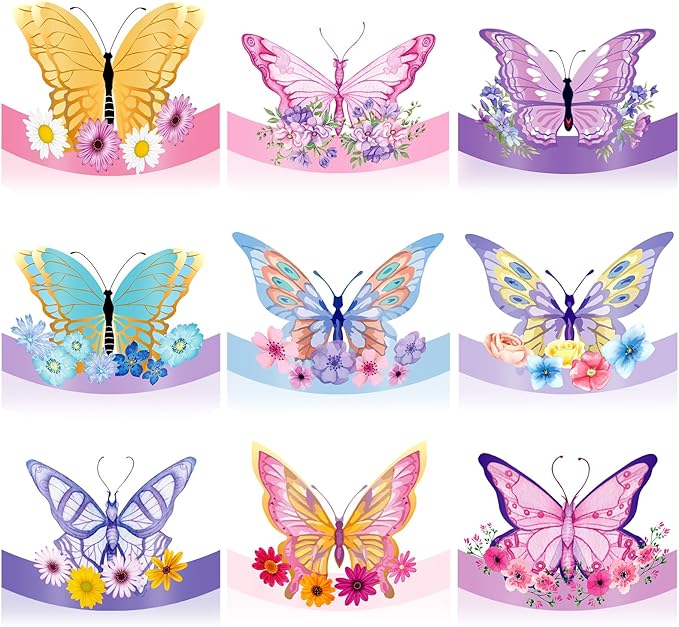 24 Pcs Party Hats for Kids Paper Headbands Crown for Boys Girls, Birthday Party Decoration Favors