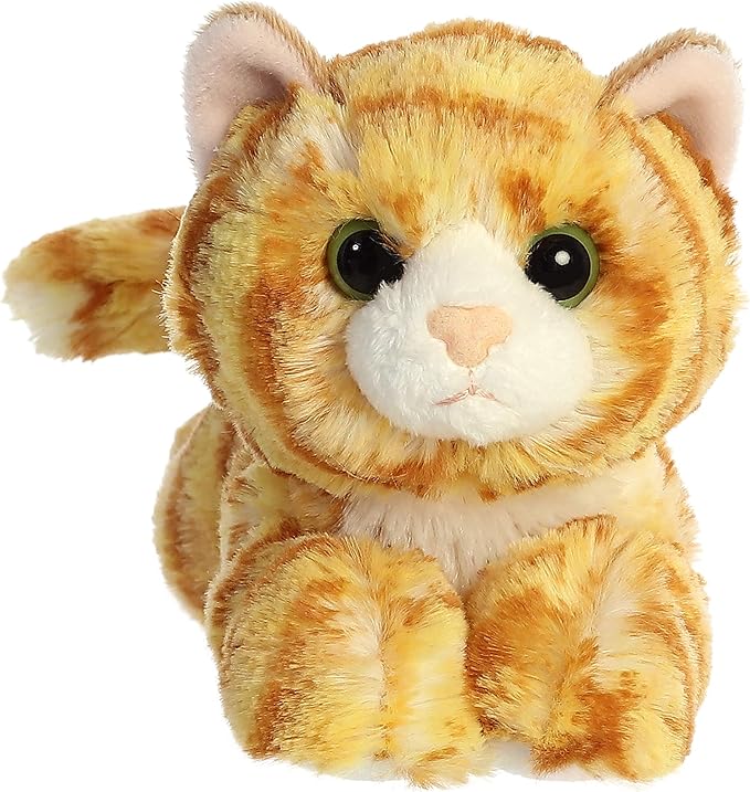 Aurora® Adorable Mini Flopsie™ Ginger Cat™ Stuffed Animal - Mini Companions Ready for Playful Adventures - for Kids All Ages, Toddlers, Adults, and Families - Orange 8 Inches