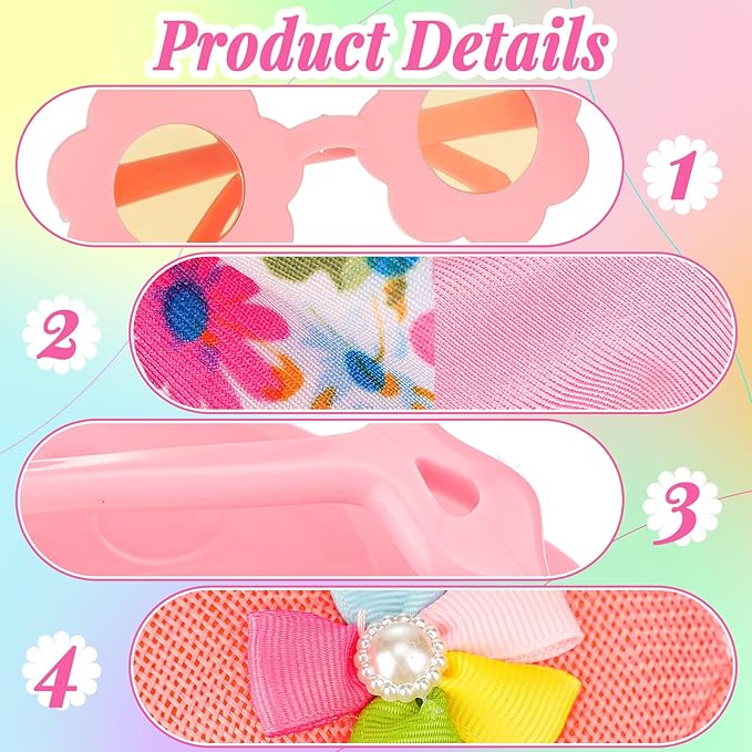 Kajaia 8 Pcs Doll Clothes 18 Inch Doll Clothes and Accessories Dress Flip Flops Hat Outfit Swimsuit Accessories for 18 Inch(Swimsuit)