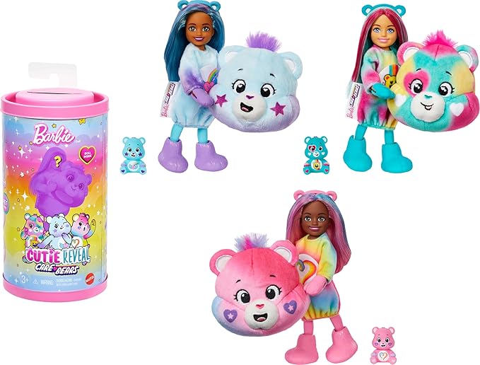Barbie Cutie Reveal Cuddly Series Chelsea Small Dolls & Accessories with 6 Surprises Including Color Change & Mini Pet (Styles May Vary)