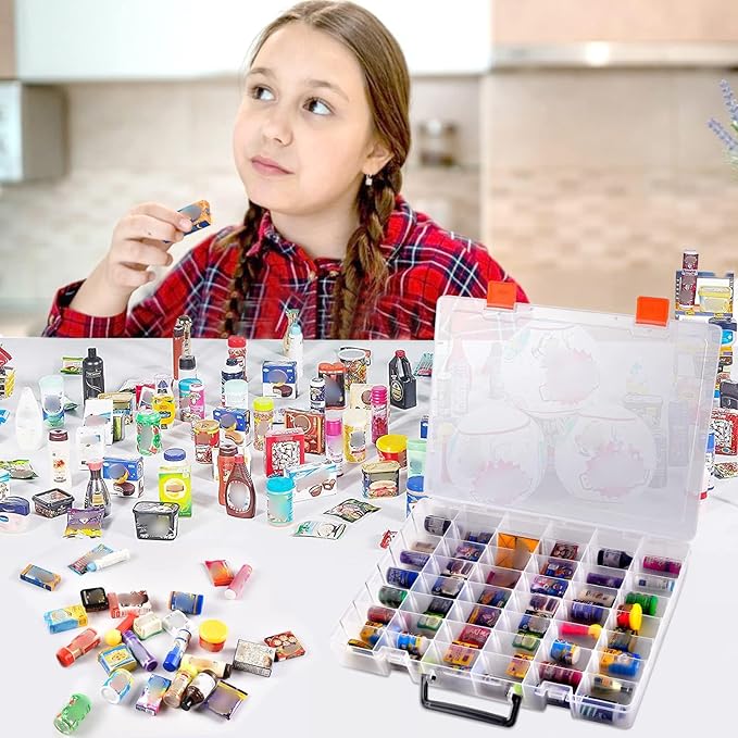 FULLCASE Case Compatible with 5 Surprise for Mini Brands Toys Series 1-4 Mystery Capsule Storage, for Mini Mart Collection Organizer for Collectibles(Case Only) (Multicolor)