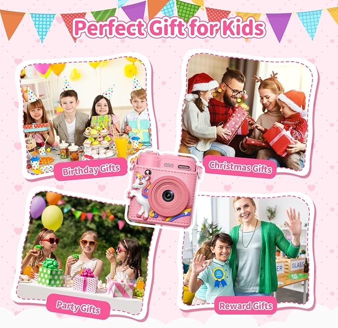 Kids Camera Gifts for Girls Boys - Christmas Birthday Xmas Gift for Girl Boy Age 3 4 5 6 7 8 9 10 11 12 Year Old - Instant Print Digital Toys Ages 3-5 6-8 8-12 Years Olds - Toddler Learning Kid Toy