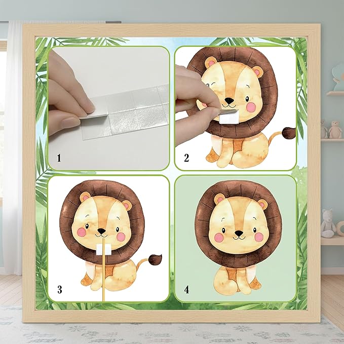 24Pcs Jungle Animals Centerpiece Sticks Safari Animal Table Toppers for Jungle Birthday Party Zoo Animals Baby Shower Supplies Safari Party Decoration