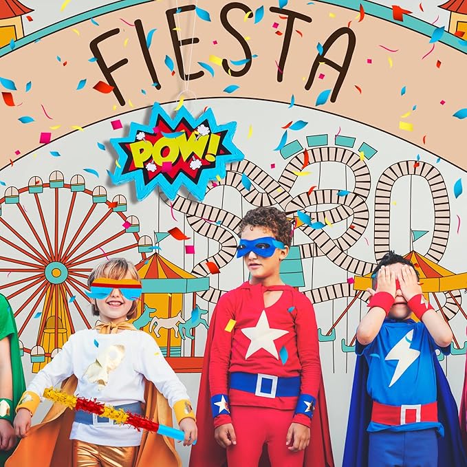 Comic Book Pop Piñata for Birthday Party Colorful Piñata with Stick, Blindfold, Confetti for Adults Birthday Baby Shower Party Supplies