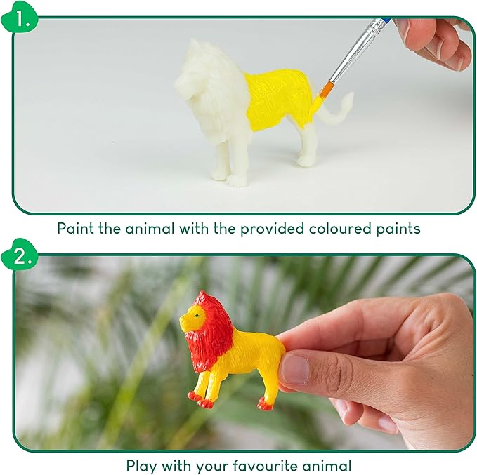 BONNYCO Safari Party Favors for Kids Painting Kit Pack 16, Jungle Goodie Bags Stuffers for Kids 3-5 4-8. Goody Bag Stuffers, Pinata Filler. Classroom Prizes, Animal Return Gifts Birthday Party Boys