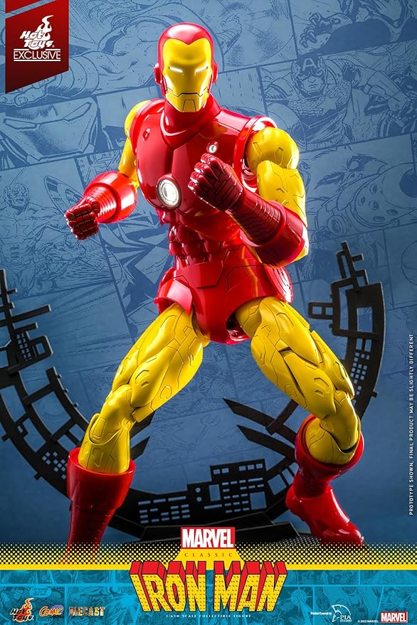Hot Toys Iron Man Classic Comic Masterpiece CMS014D57 Diecast 1/6 Scale Exclusive, Red
