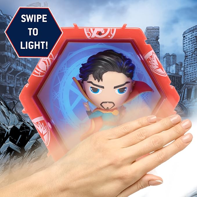 WOW! PODS Marvel Avengers Collection - Dr Strange | Superhero Light-Up Bobble-Head Figure | Official Marvel Collectable Toys & Gifts | Number 202 in Series, Blue