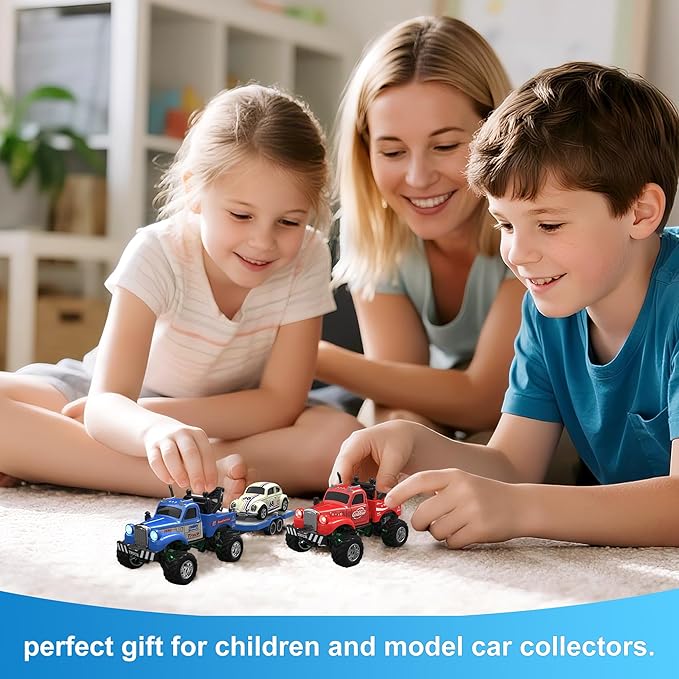 MOONTOY 1:64 Scale Mini Alloy Truck RC Car with LED Lights, 2.4Ghz Remote and App Control Toy Car, 3-Speed Adjustment Pocket Toy Car for Kids 4-8 Years and Adults (Pink)