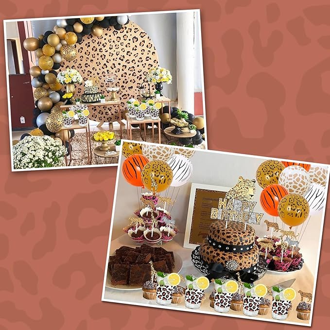 50Pcs Leopard Print Cups, 12 oz Clear Disposable Party Cups for Party Supplies Birthday Camping Barbecues Picnics Graduation Events