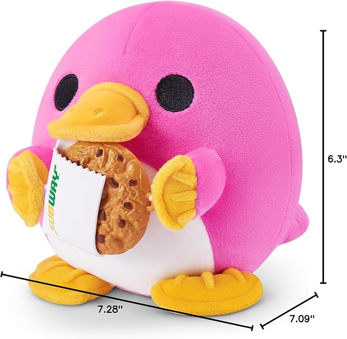 Snackles Series 2 Platypus & Subway 8 Inch Plush by ZURU, Ultra Soft Plush, Collectible Plush with Real Licensed Brands, Stuffed Animal, Giftable