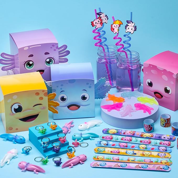 Axolotl Party Favors Birthday Decorations Axolotl Goodie Bag Stuffers for Party Decorations Supplies