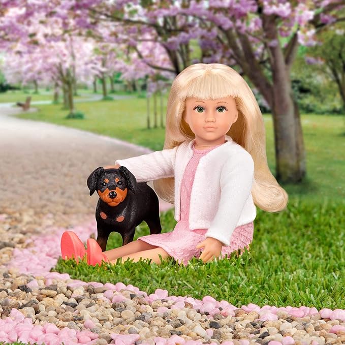 Lori – Mini Doll & Toy Dog – 6-Inch Doll & Pinscher Pup – Play Set with Outfit, Animal & Accessories – Playset for Kids – 3+ Years– Nadine & Nix