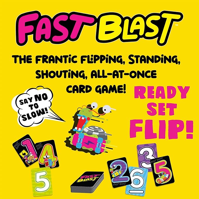 Fast Blast - Card Game for Families and Friends for Family Game Night - Quick-Replayable Game for 2 to 6 Players, Family Card Games for Ages 8 and Up