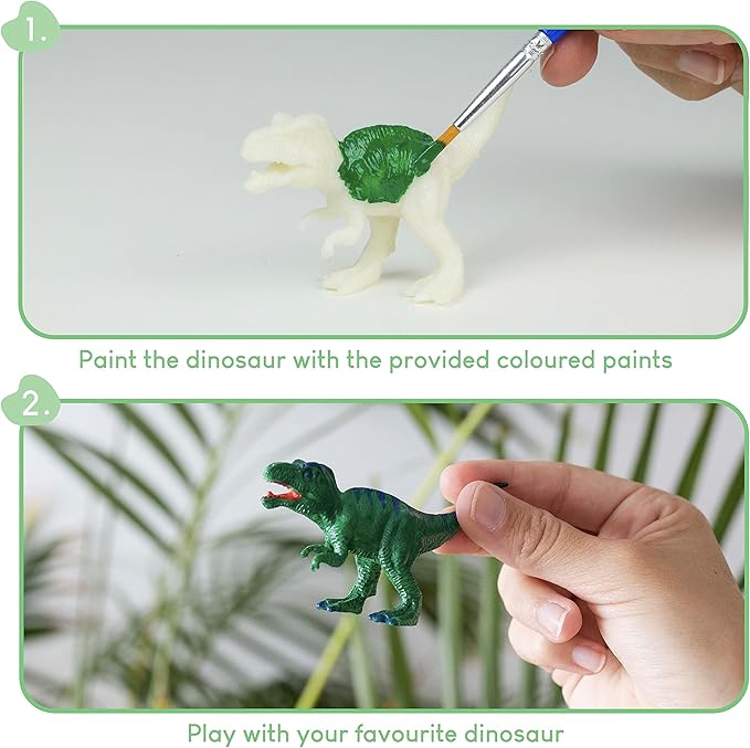 BONNYCO Dinosaur Party Favors for Kids Painting Kit Pack 16, Dinosaur Goodie Bags Stuffers for Kids 3-5 4-8. Goody Bag Stuffers, Pinata Filler. Classroom Prizes, Return Gifts Birthday Party Boys