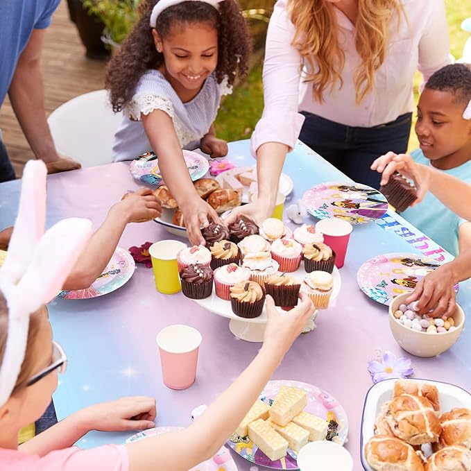 100pcs Birthday Party Decorations Plates,Music star Party Supplies Include 20x 9‘’ Plates, 20x 7‘’ Plates, 40x Napkins,18x balloon,1x Tablecloth, 1x backdrop, 1x Banner Serves 20 Guests