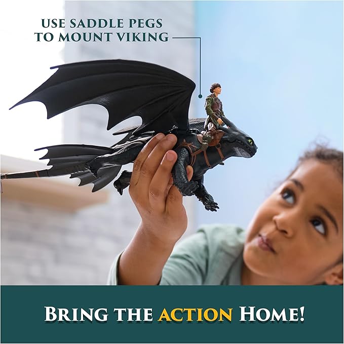 DreamWorks Dragons, How to Train Your Dragon, Toothless & Hiccup, Viking Duo Action Figures, Kids Toys for Boys Ages 4 and up