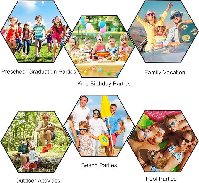 GINMIC Kids Sunglasses Party Favors, 24Pack Valentines Neon Sunglasses for Kids, Boys and Girls, Great Gift for Birthday Party Supplies, Beach, Pool Party Favors, Fun Gift, Party Toys