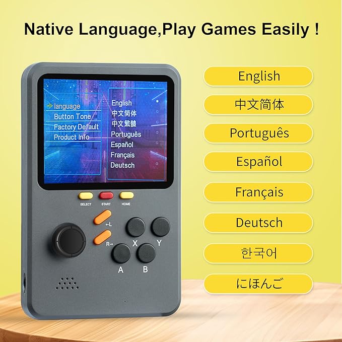 WeLohas Q2 Pro Retro Handheld Game Console,Electronic 3D Gameboy Advance,10000+ Fun Retro Video Games Preloaded,64GB TF Card,3.0" HD Screen,Pocket Gamer Gifts for Teen Adult (Black)