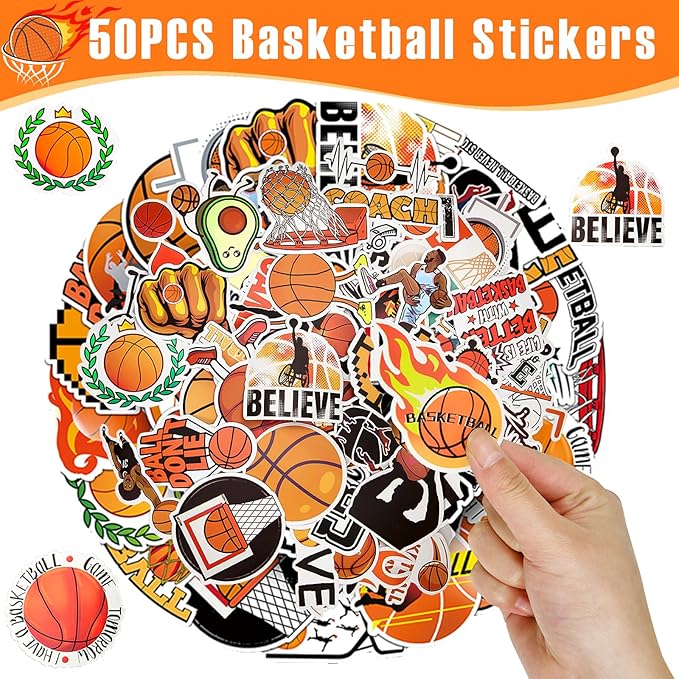 12 Sets Basketball Party Favors Basketball Goodie Bags for Boys Includes Drawstring Bag Silicone Bracelet Keychain Tattoo Sticker for Sports Goodie Bags Basketball Birthday Party Supplies Decor