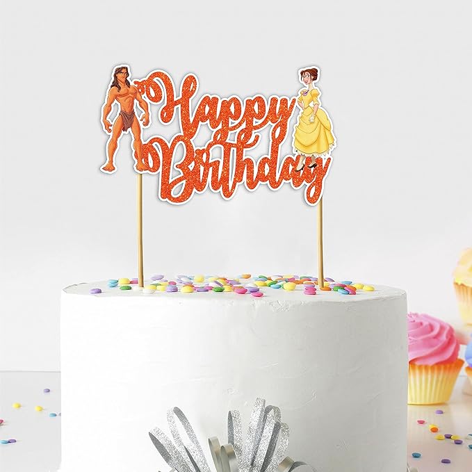 Tarzn Happy Birthday Cake Topper – Jungle Adventure Inspired Cake Decoration with Wild Strength, Nature Spirit & Explorer Courage Theme, Bold Safari Style Birthday Cake Topper for Celebration Décor