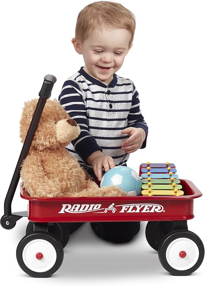 Radio Flyer Miniature Kids Wagon 16.5”, Toy Wagon with Wheels, Rolling Cart for Toddlers & Kids, Indoor & Outdoor Play or Baby Shower Decoration, Ages 1.5+