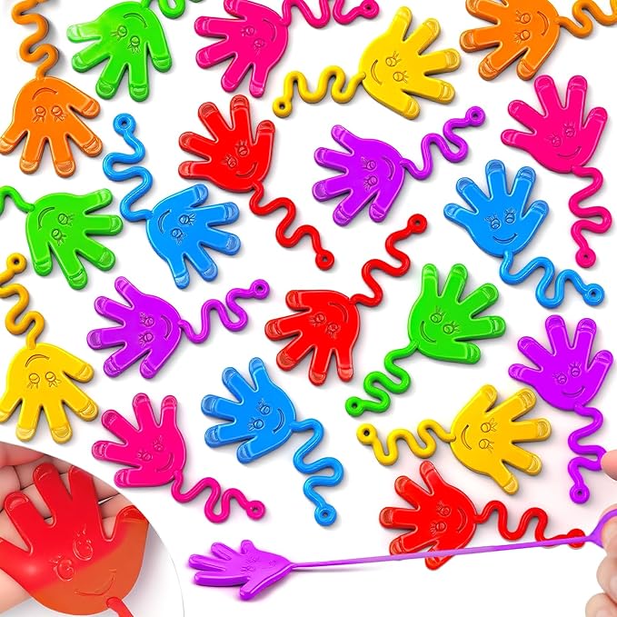20Pack Sticky Hands Party Favors for Kids Easter Egg Fillers Basket Goodie Bag Pinata Stuffers Students Prizes Birthday Bulk Toys