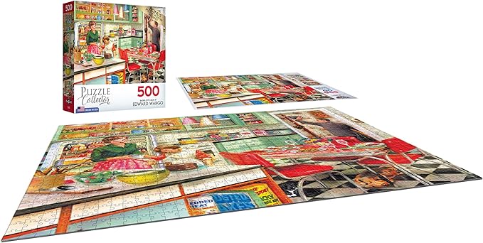 RoseArt - Puzzle Collector - Baking with Mom - 500 Piece Jigsaw Puzzle for Adults