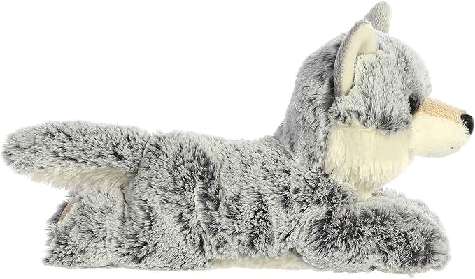 Aurora® Adorable Mini Flopsie™ Winter Wolf™ Stuffed Animal - Mini Companions Ready for Playful Adventures - for Kids All Ages, Toddlers, Adults, and Families - Gray 8 Inches
