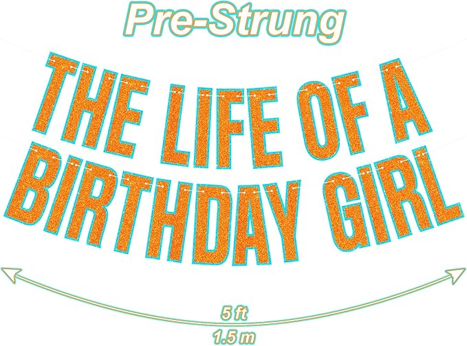 The Life of a Birthday Banner, Pre-Strung Showgirl Theme Birthday Party Decoration, Music Fan Party Supplies