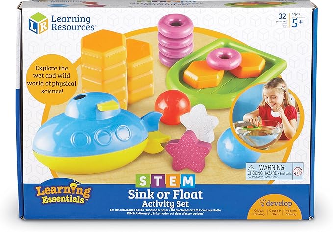 Learning Resources STEM Sink or Float Activity Set, Early Science Concepts, 32 Pieces, Ages 5+