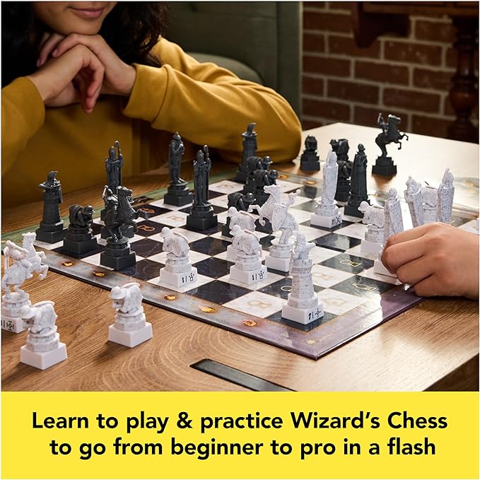 Spin Master Games, Wizarding World of Harry Potter Chess Teacher, Beginner Chess Set, Learn to Play Game for Beginners, Strategy Game for Muggles, for Kids & Family, 2 Players, for Ages 8 & Up