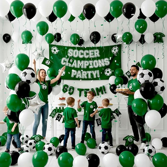 LovesTown 110PCS Latex Balloons 12inch, Party Balloons Arch with Ribbon for Birthday Jungle Family Reunion Party St. Patrick's Day Decorations Dark Green (Pack of 2)