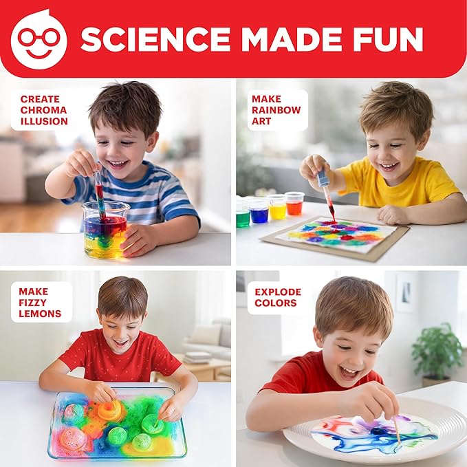 Doctor Jupiter Color Science Kit for Kids Ages 4-5-6-7-8 | Easter, Birthday Gift Ideas for 4+ Year Old Boys & Girls | Toy Stem Kit with 10 Experiments | Preschool Learning & Educational Projects