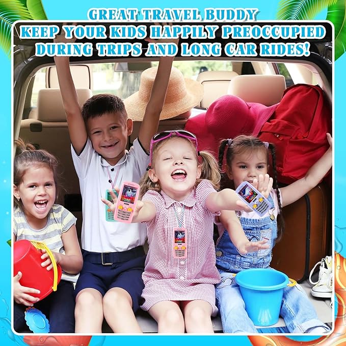 Gejoy 10 Pcs Handheld Water Ring Games Kids Party Favors Cellphone Water Ring Toss Game Goodie Bags Stuffers Party Favors for Kids Teenager Birthday Contest Prize (Stylish)