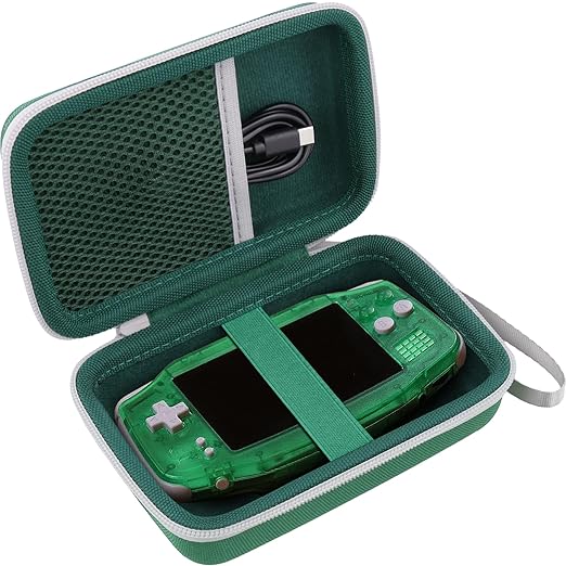 khanka Hard Travel Case Replacement for Anbernic RG34xx Handheld Game Console,Case Only. (Green)