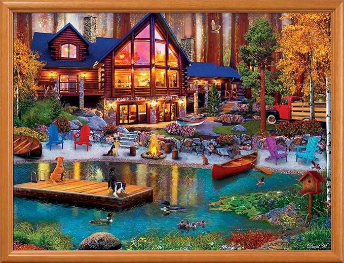 Masterpieces 750 Piece Jigsaw Puzzle for Adults, Family, Or Kids - Cabin in The Cove - 18"x24"