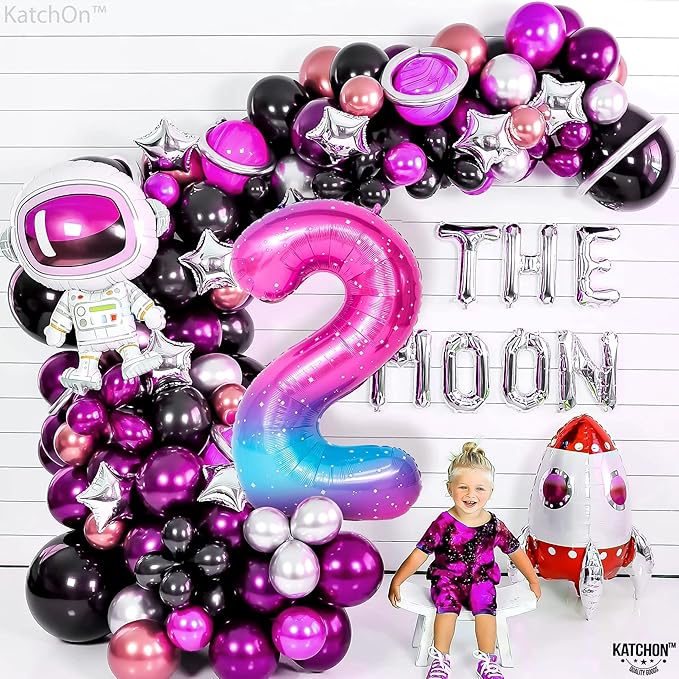 KatchOn, Giant Rainbow 2 Balloon Number - 40 Inch | Number 2 Balloons for Birthdays | 2 Year Old Balloon for 2th Birthday Decorations Girl | Number Balloons for Anniversary Decorations