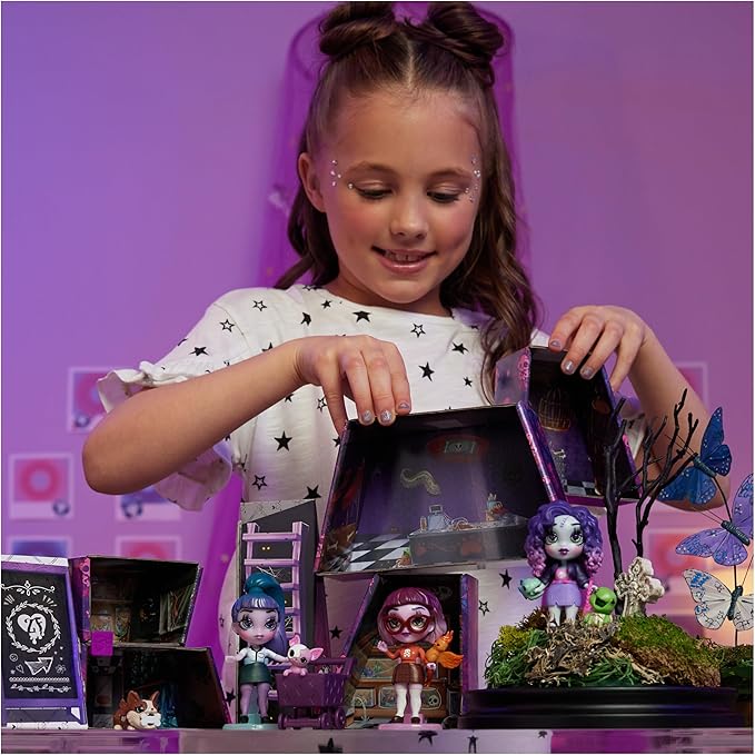 Zombaes Forever, Wild Vibes, Abandoned Pet Shop Customizable Doll House Playset, 3 Exclusive Zombie Dolls & Accessories, 5 Pets, Kids Toys for Girls