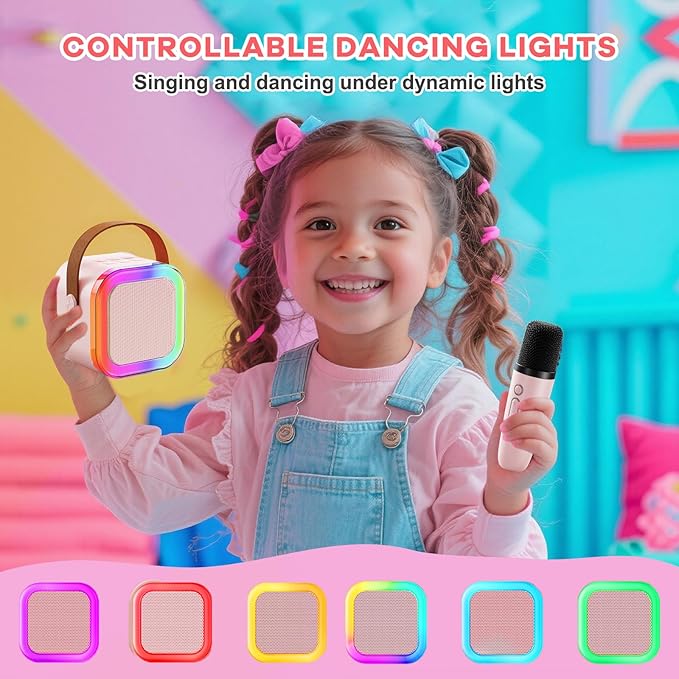 Toddler Karaoke Machine for Girls: Music Singing Toys with 2 Microphones - Popular Birthday Gift Ideas for 2 3 4 Year Old Girls