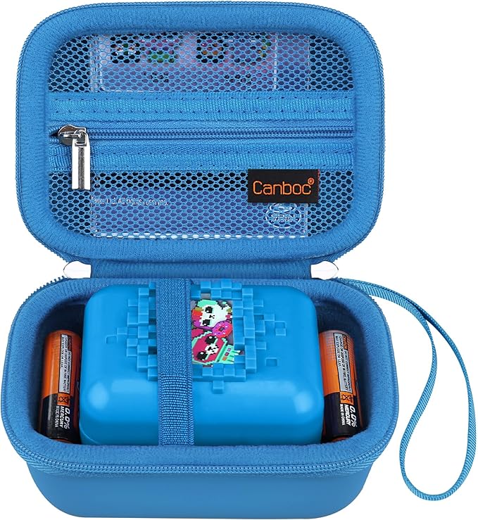 Canboc Hard Carrying Case for Bitzee Magicals/Bitzee Disney/Bitzee Interactive Toy Digital Pet, Virtual Electronic Pets Kids Toys Storage Bag, Light Blue (Case Only)
