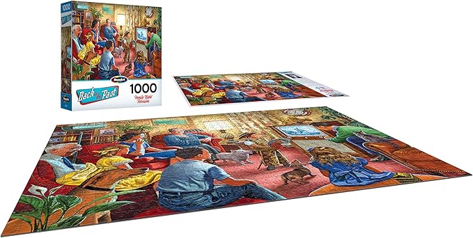 RoseArt - Back to The Past - Family Night Television - 1000 Piece Jigsaw Puzzle for Adults