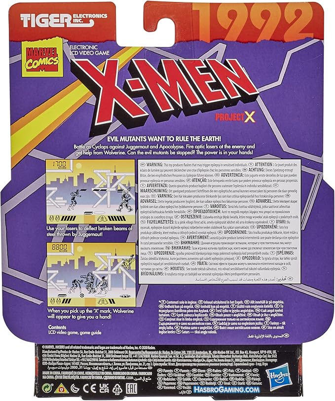 Tiger Electronics Marvel X-Men Project X Electronic LCD Video Game, Retro-Inspired 1-Player Handheld Game, Ages 8 and Up