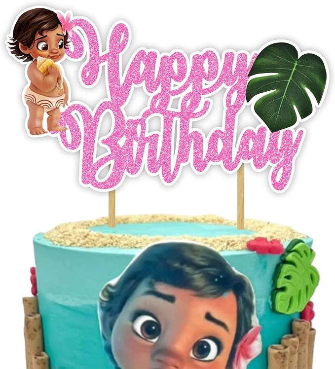 Bby Mna Happy Birthday Cake Topper – Adorable Cartoon Character Birthday Cake Decoration – Durable, Reusable, and Easy to Use Cake Topper – Perfect Party Supplies for Boys and Girls